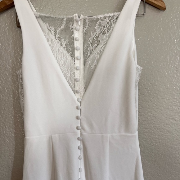 NWOT Extraordinary Romance White Button Back Mermaid Maxi Dress - Picture 5 of 9